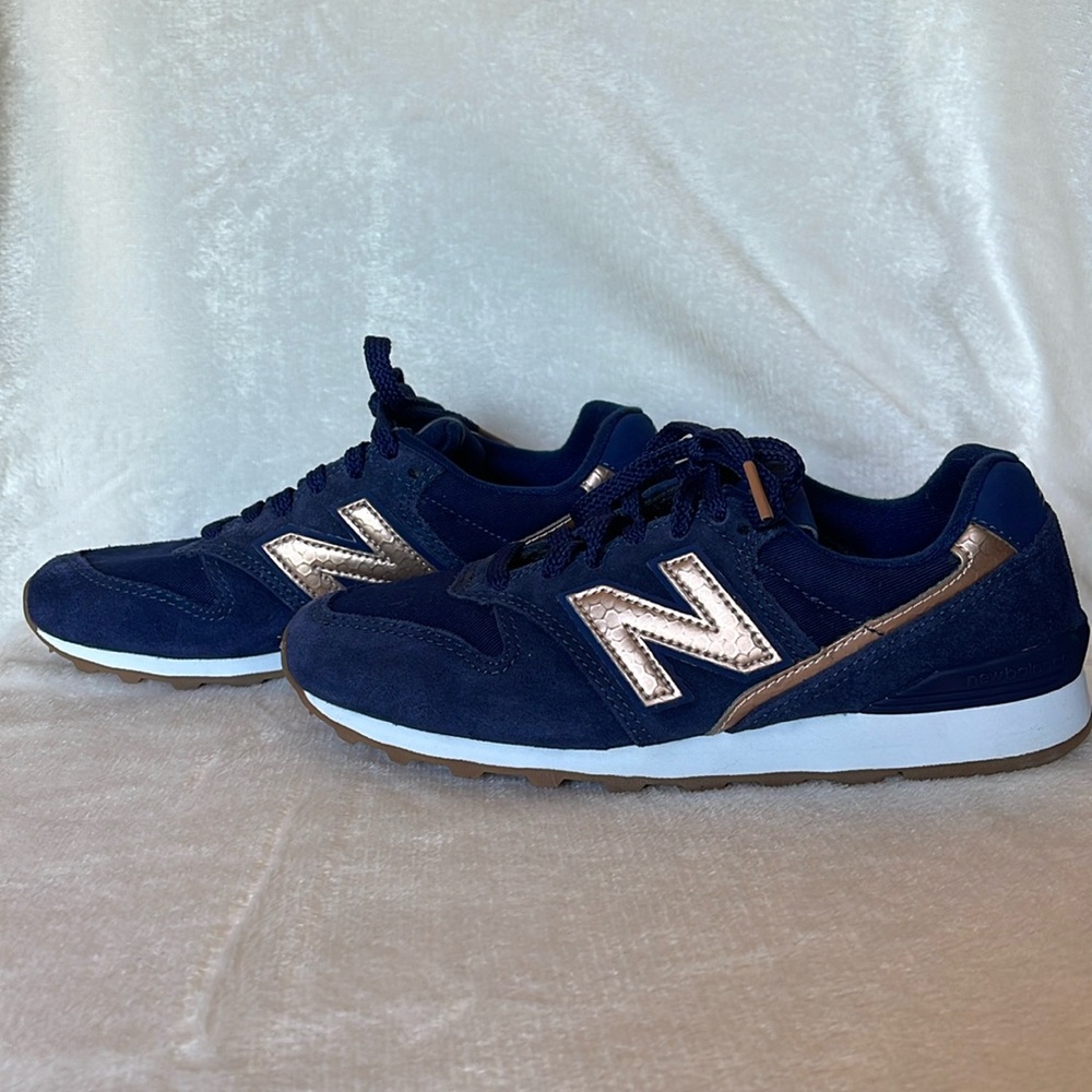 New Balance Navy and Gold Athletic Shoes